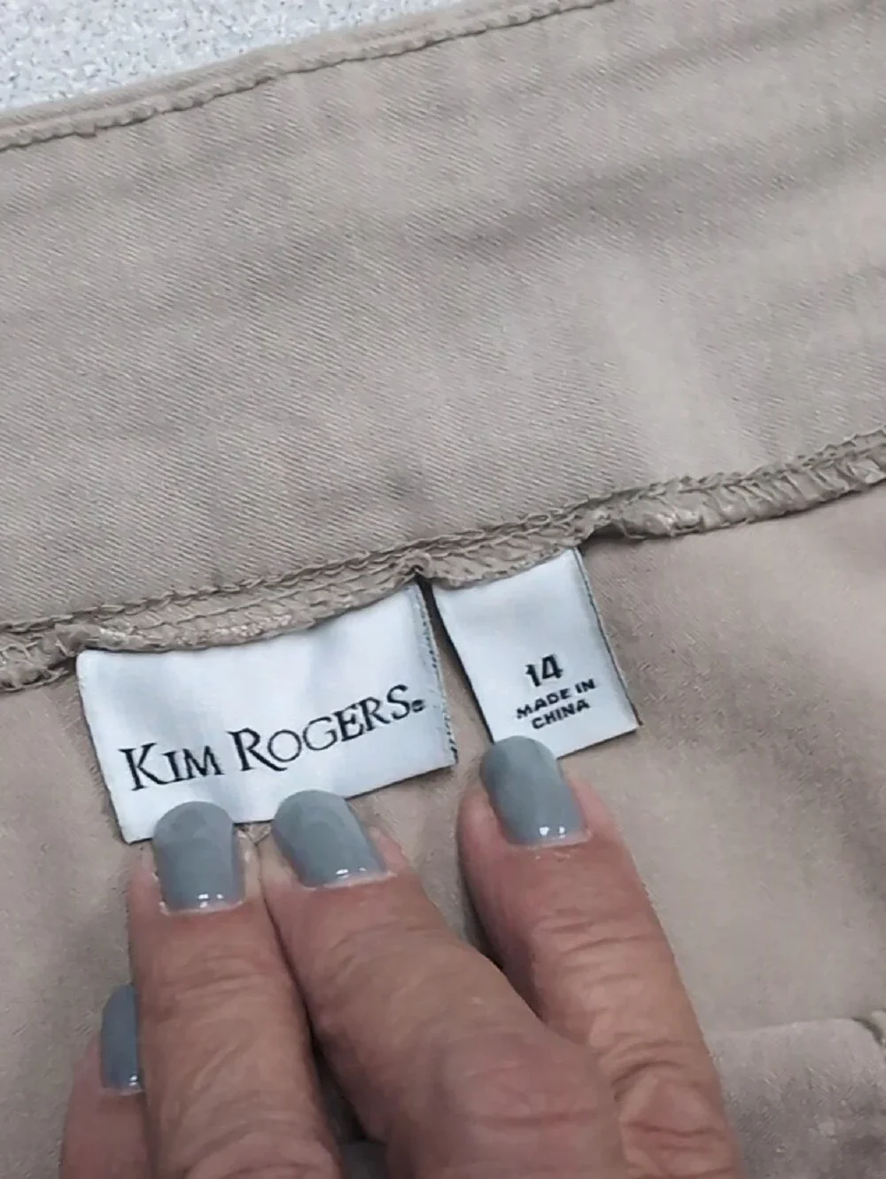 Kim Rogers Beige Tailored Skort
